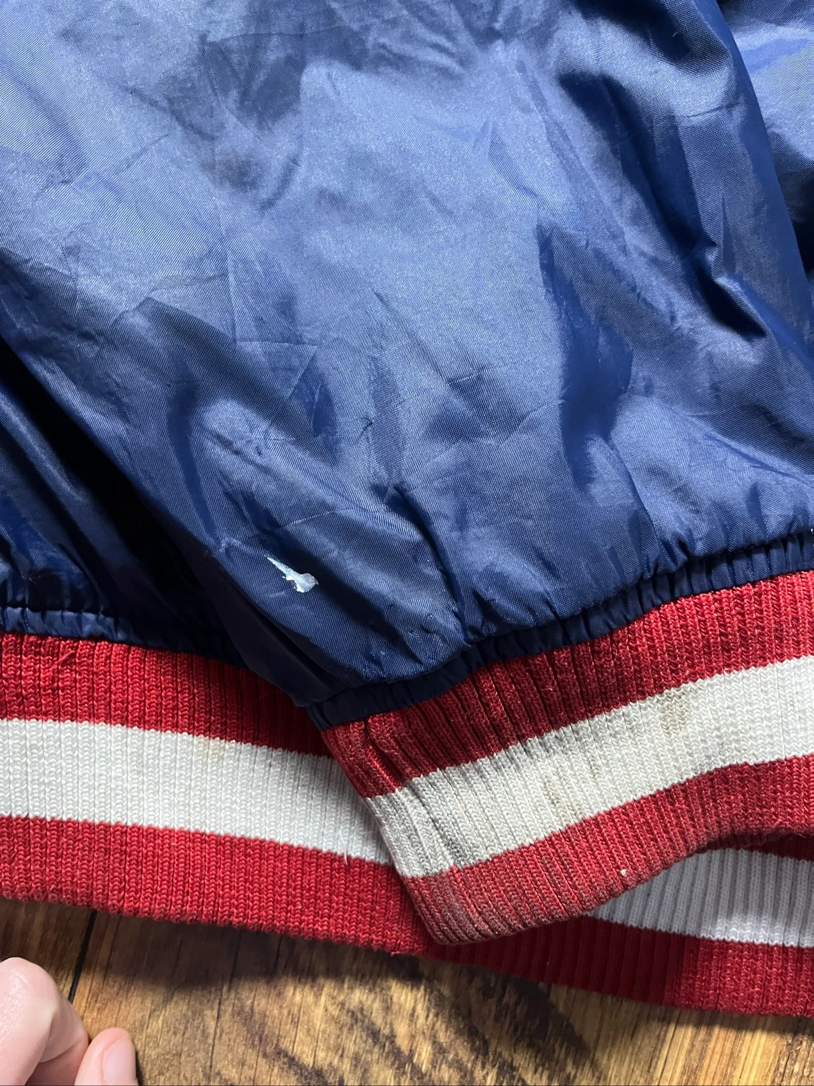 Navy blue teddy jacket with snap closure - Fila - size M - satisfactory – photo 14